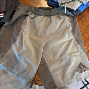Adidas Men's Two-Tone Gray Athletic Shorts